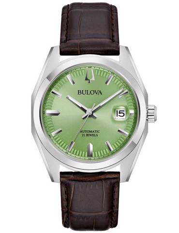 Bulova Surveyor Ρολόι Αυτόματο με Καφέ Δερμάτινο Λουράκι 96B427