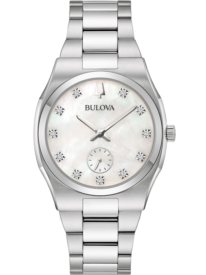 Bulova Surveyor Roloi Batarias me Asimi Metalliko Brasele 96P242