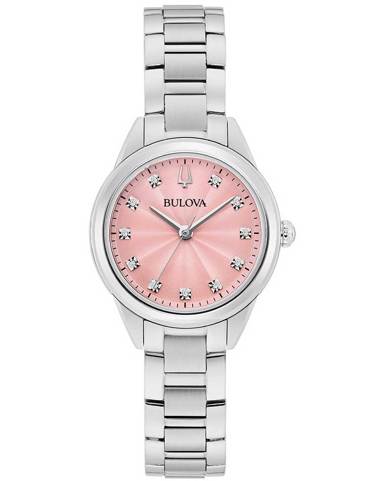 Bulova Sutton Ρολόι Μπαταρίας με Ασημί Μεταλλικό Μπρασελέ 96P249