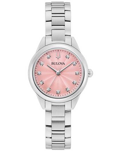 Bulova Sutton Ρολόι Μπαταρίας με Ασημί Μεταλλικό Μπρασελέ 96P249