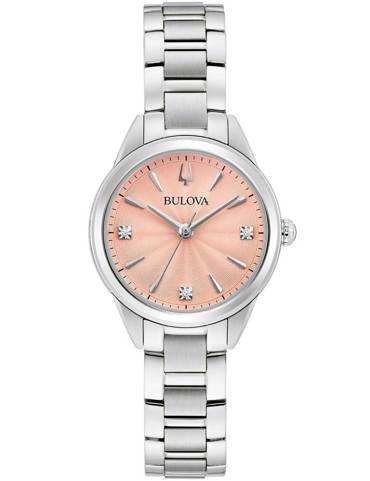 Bulova Sutton Ρολόι Μπαταρίας με Ασημί Μεταλλικό Μπρασελέ 96P254