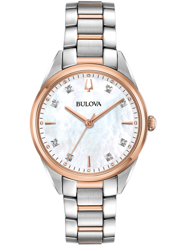 Bulova Classic Ρολόι Μπαταρίας με Ροζ Χρυσό / Ασημί Μεταλλικό Μπρασελέ 98P183