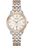Bulova Sutton Roloi Batarias me Roz Xruso / Asimi Metalliko Brasele 98P213