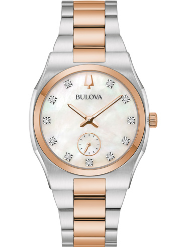 Bulova Surveyor Ρολόι Μπαταρίας με Ροζ Χρυσό / Ασημί Μεταλλικό Μπρασελέ 98P221