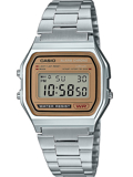 Casio Vintage Roloi Batarias me Asimi Metalliko Brasele A158WEA-9EF