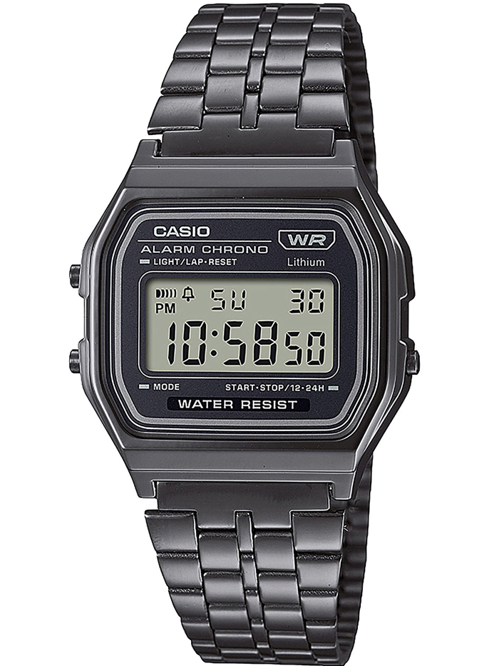 Casio Vintage Roloi Batarias me Ggri Metalliko Brasele A158WETB-1AEF