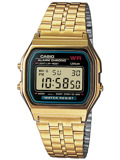 Casio Collection Roloi Xronogafos Batarias me Xruso Metalliko Brasele A159WGEA-1EF
