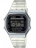 Casio Vintage Roloi Batarias me Lefko Kaoutsouk Louraki A168XES-1BEF