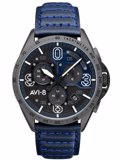 AVI-8 AV-4077-04 Mens Watch P-51 Mustang Chronograph 43mm 4ATM