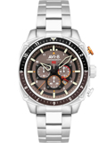 AVI-8 Hawker Hunter Dual Time Roloi Xronogafos Batarias me Asimi Metalliko Brasele AV-4100-33