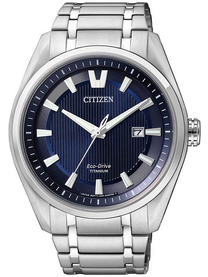 Citizen Eco-Drive Super-Titanium Roloi Iliakis Energias me Asimi Metalliko Brasele AW1240-57L