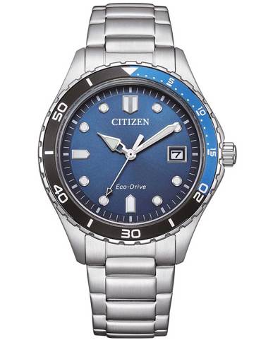 Citizen Eco-Drive Sport Ρολόι Ηλιακής Ενέργειας με Ασημί Μεταλλικό Μπρασελέ AW1821-89L