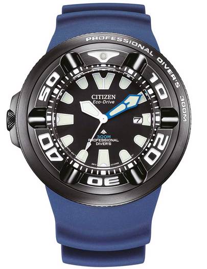 Citizen Eco-Drive Professional Diver Ρολόι Ηλιακής Ενέργειας με Μπλε Καουτσούκ Λουράκι BJ8055-04E