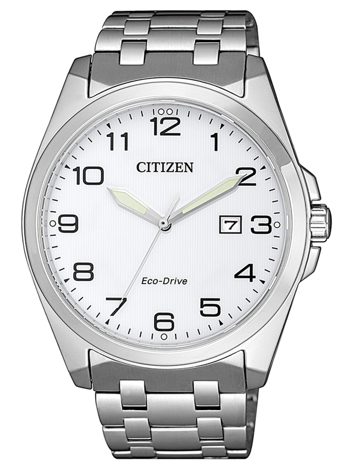 Citizen Eco-Drive Sports Roloi Iliakis Energias me Asimi Metalliko Brasele BM7108-81A