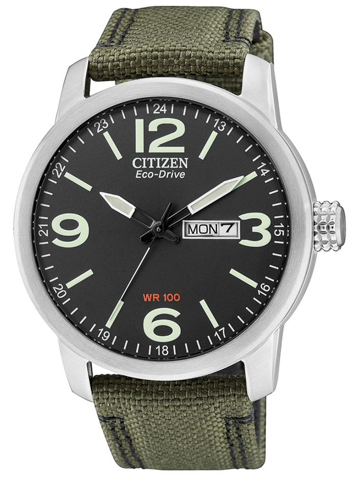 Citizen Sport Roloi Iliakis Energias me Prasino ufasmatino Louraki BM8470-11E