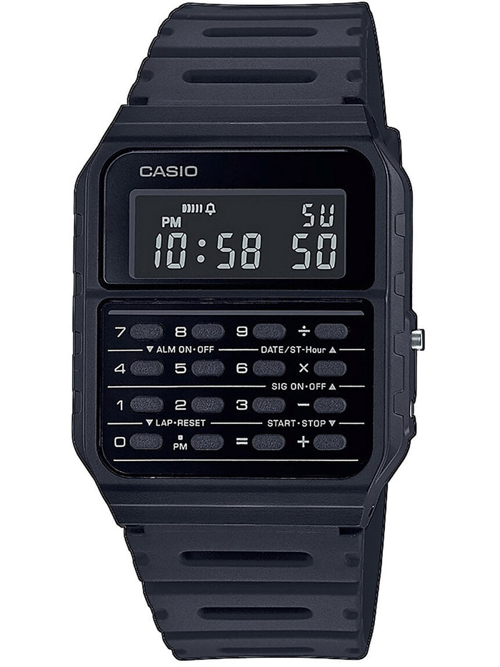 Casio Vintage Edgy Roloi Batarias me Mavro Kaoutsouk Louraki CA-53WF-1BEF