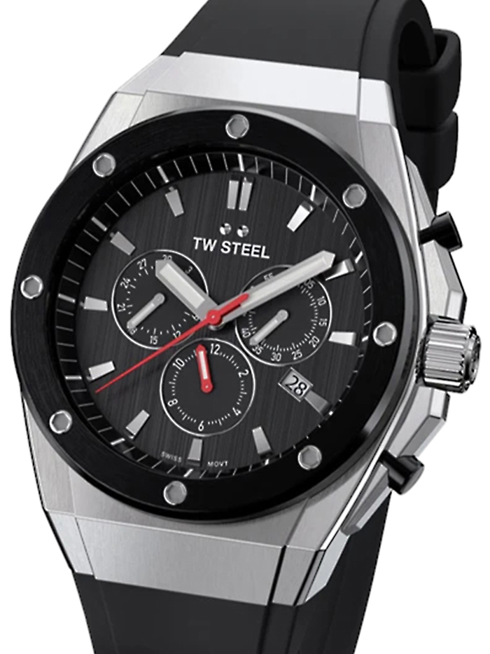 TW-Steel CEO Tech Roloi Xronogafos Batarias me Mavro Kaoutsouk Louraki CE4042