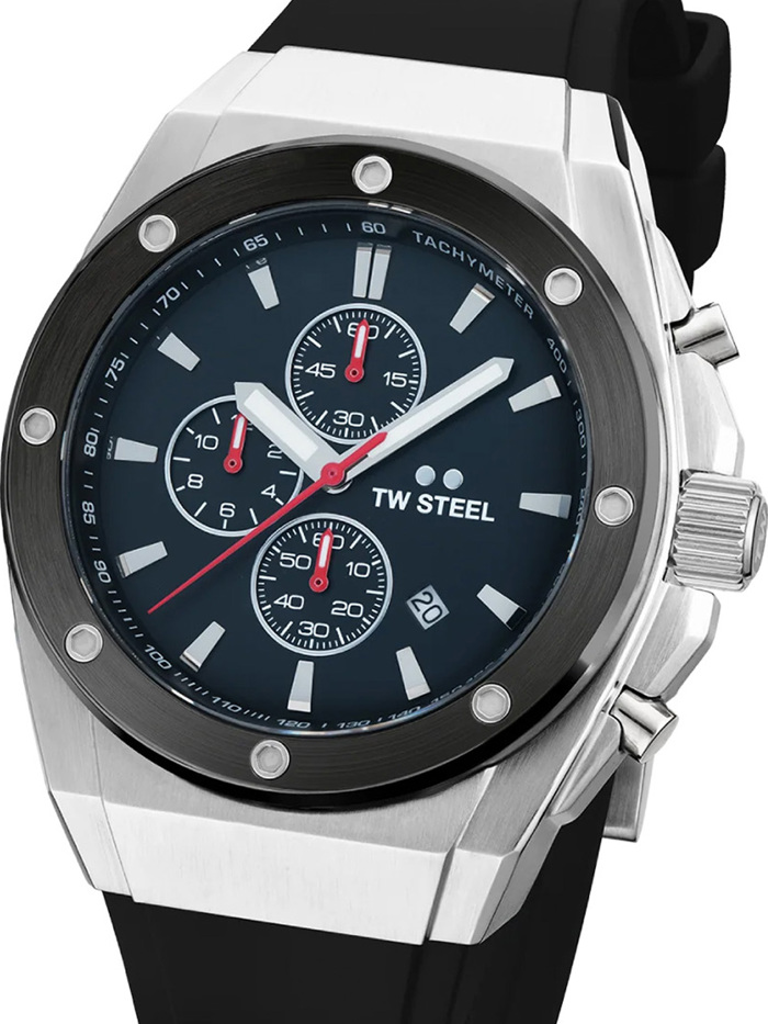 TW-Steel CEO Tech Roloi Xronogafos Batarias me Mavro Kaoutsouk Louraki CE4104