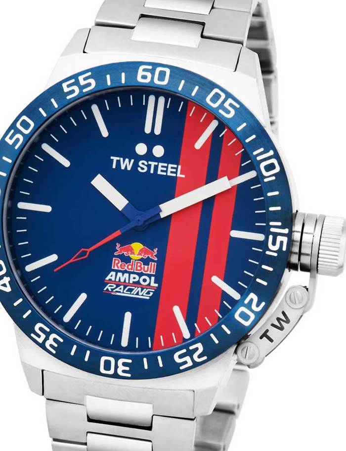TW-Steel Red Bull Ampol Racing Roloi Batarias me Asimi Metalliko Brasele CS111