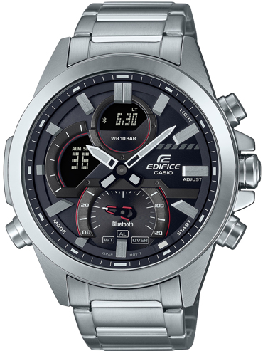 Casio Edifice Smartwatch Ρολόι Μπαταρίας με Ασημί Μεταλλικό Μπρασελέ ECB-30D-1AEF