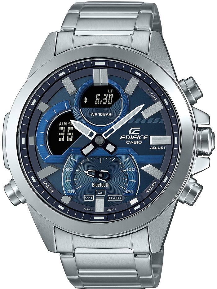 Casio Edifice Smartwatch Roloi Batarias me Asimi Metalliko Brasele ECB-30D-2AEF