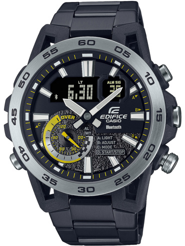 Casio Edifice Smartwatch Ρολόι Μπαταρίας με Μαύρο Μεταλλικό Μπρασελέ ECB-40DC-1AEF