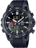 Casio Edifice Smartwatch Roloi Batarias me Mavro Kaoutsouk Louraki ECB-40MP-1AEF