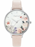 Engelsrufer Flower Ladies Watch Roloi Batarias me Roz Dermatino Louraki ERWA-FLOWER2-LBE1-LS