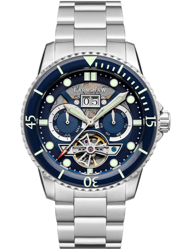 Thomas Earnshaw Duncan Grand Date Open Heart Ρολόι Αυτόματο με Ασημί Μεταλλικό Μπρασελέ ES-8174-22