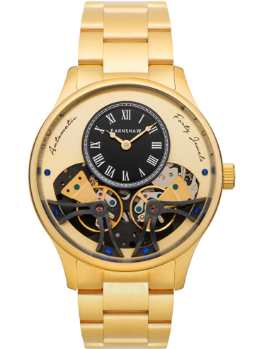 Thomas Earnshaw Scientists Faraday Ρολόι Αυτόματο με Χρυσό Μεταλλικό Μπρασελέ ES-8179-22