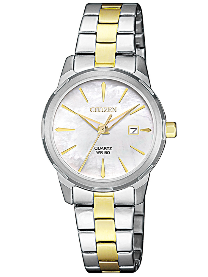 Citizen Elegance Roloi Batarias me Xruso / Asimi Metalliko Brasele EU6074-51D