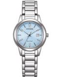 Citizen Eco-Drive Elegance Roloi Iliakis Energias me Asimi Metalliko Brasele FE1241-71L
