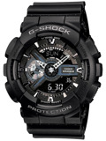 Casio G-Shock Roloi Xronogafos Batarias me Mavro Kaoutsouk Louraki GA-110-1BER