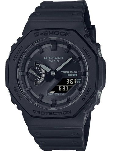 Casio G-Shock Smartwatch Ρολόι Ηλιακής Ενέργειας με Μαύρο Καουτσούκ Λουράκι GA-B2100-1A1ER