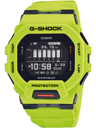 Casio G-Shock Smartwatch Ρολόι Μπαταρίας με Λαχανί Καουτσούκ Λουράκι GBD-200-9ER