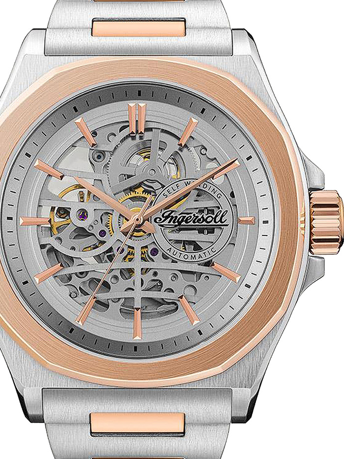 Ingersoll The Orville Roloi Aftomato me Roz Xruso / Asimi Metalliko Brasele I09304