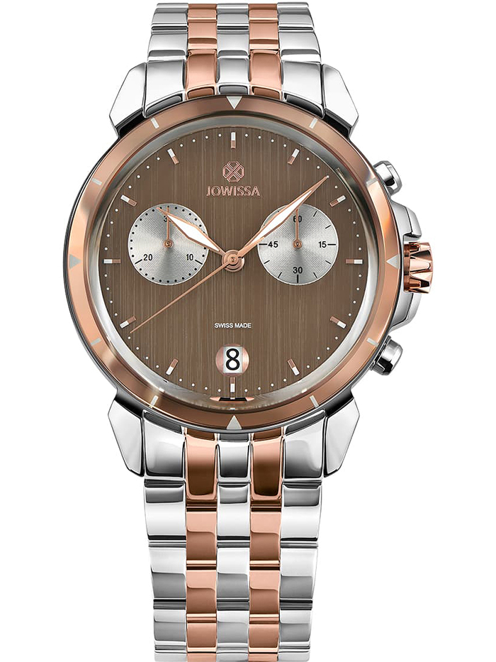 Jowissa LeWy Roloi Xronogafos Batarias me Roz Xruso / Asimi Metalliko Brasele J7.020.L