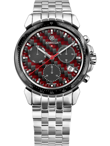 Jowissa LeWy Ρολόι Χρονογράφος Μπαταρίας με Ασημί Μεταλλικό Μπρασελέ J7.120.L