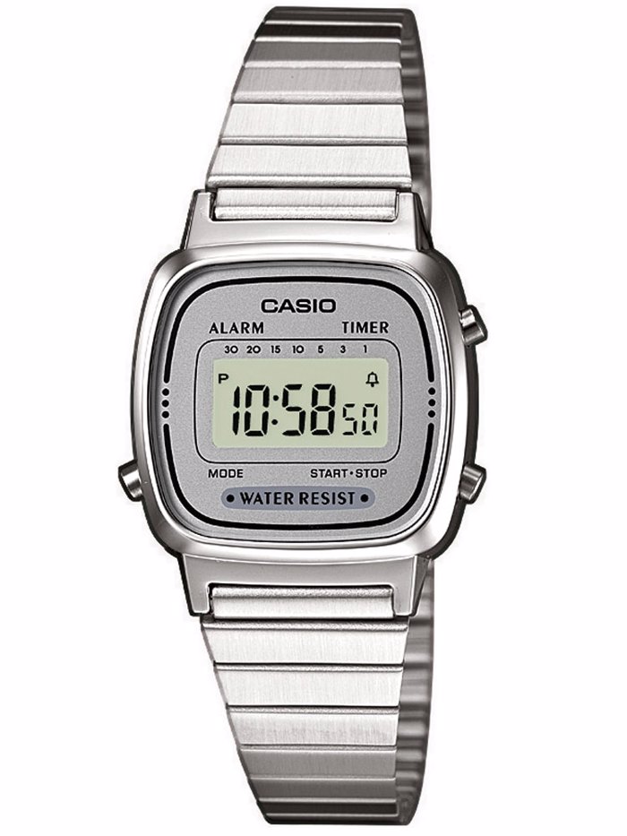Casio Collection Roloi Batarias me Asimi Metalliko Brasele LA670WEA-7EF