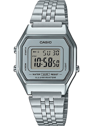 Casio Vintage Iconic Ρολόι Μπαταρίας με Ασημί Μεταλλικό Μπρασελέ LA680WEA-7EF