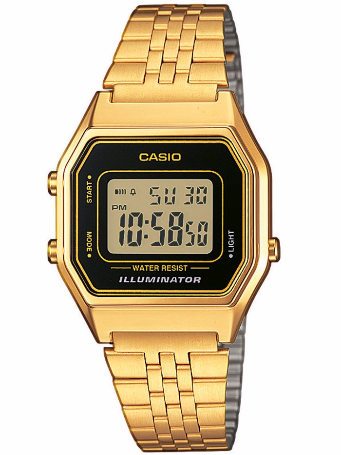 Casio Collection Roloi Batarias me Xruso Metalliko Brasele LA680WEGA-1ER