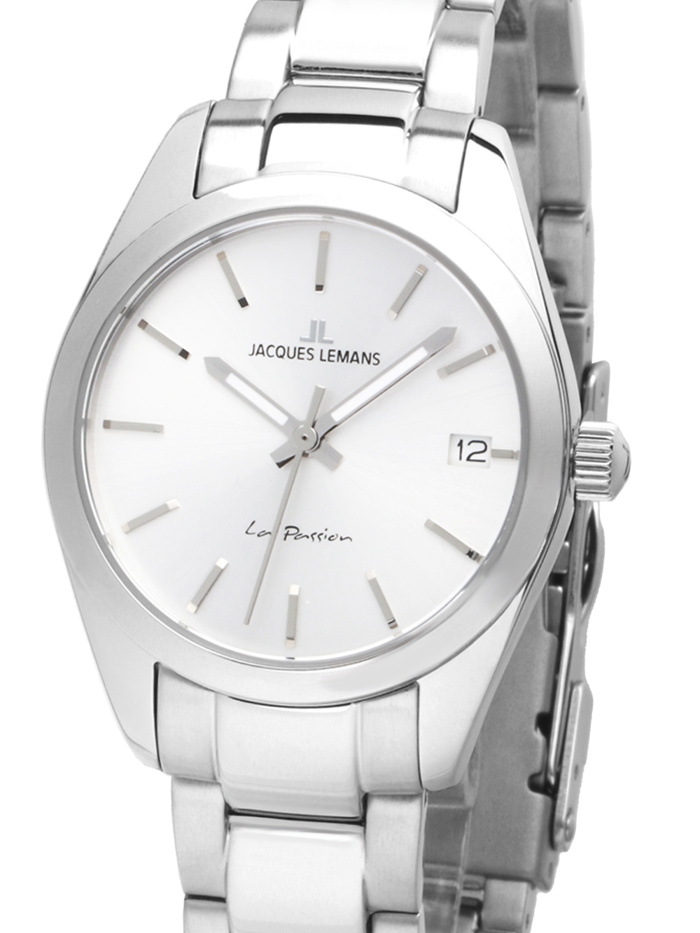Jacques Lemans La Passion Roloi Batarias me Asimi Metalliko Brasele LP-132F