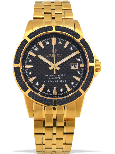 Louis XVI Majesté Ρολόι Αυτόματο με Χρυσό Μεταλλικό Μπρασελέ LXVI1112