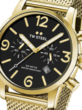 TW-Steel Maverick Roloi Xronogafos Batarias me Xruso Metalliko Brasele MB24