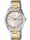 Casio Collection Roloi Batarias me Xruso / Asimi Metalliko Brasele MTP-1302PSG-7AVEF