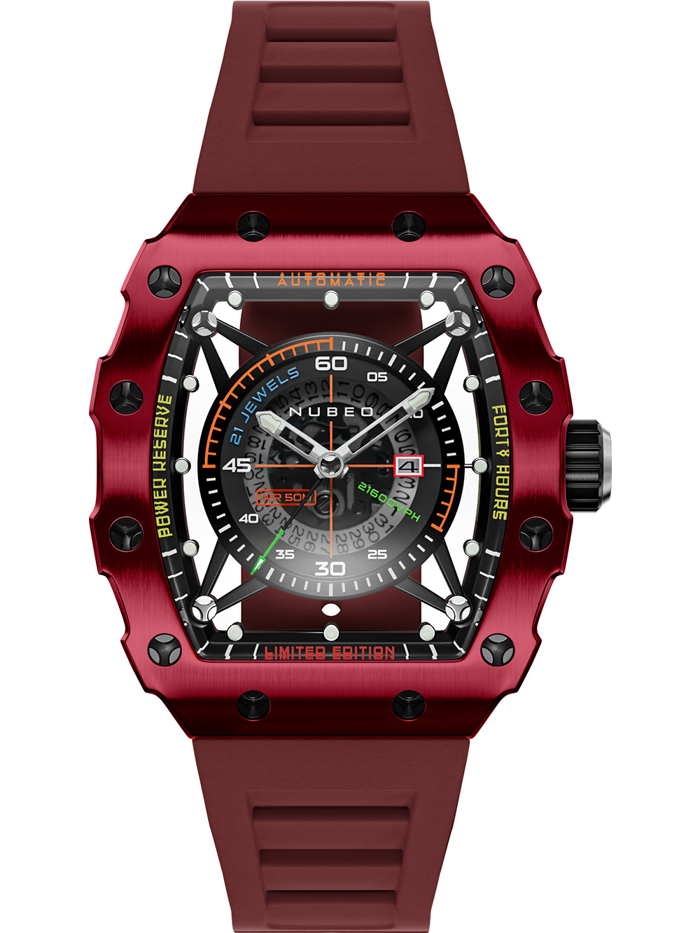 Nubeo Huygens Limited Roloi Aftomato me Bornto Kaoutsouk Louraki NB-6080-04