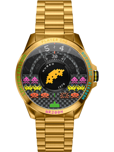 Nubeo Quasar Limited Ρολόι Αυτόματο με Χρυσό Μεταλλικό Μπρασελέ NB-6082-SI-33