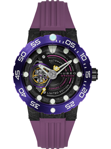 Nubeo Opportunity Limited Ρολόι Αυτόματο με Μωβ Καουτσούκ Λουράκι NB-6085-05