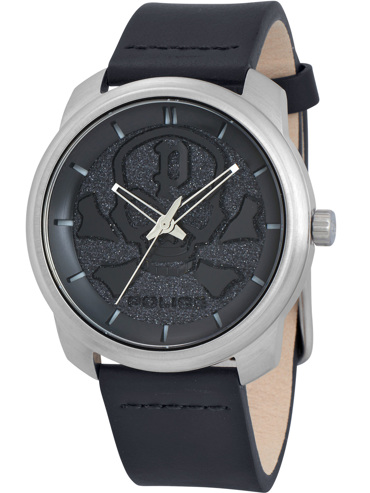 Police Bleder Ρολόι Μπαταρίας με Μαύρο Δερμάτινο Λουράκι PL15714JS.02