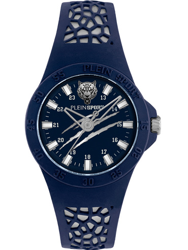 Plein Sport Thunderstorm Ρολόι Μπαταρίας με Μπλε Καουτσούκ Λουράκι PSBBA0223